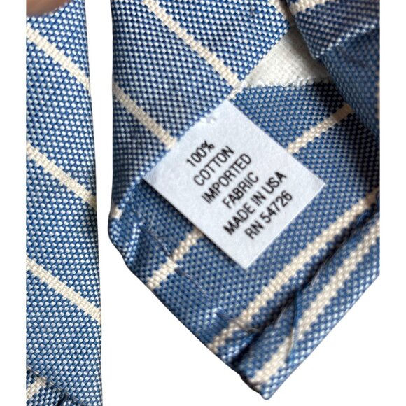 Jack Spade Tie Warren Street New York Striped Oxford Cloth Handmade Tie USA NWOT - Picture 7 of 7